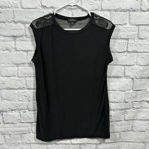 Alala Black Sleeveless Tank Top Black Mesh Back Size Medium - Picture 1 of 7