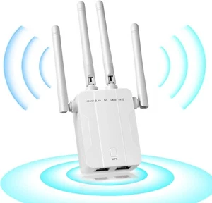 Amplificador de señal WiFi nuevo 2025 con 4 antenas y cobertura total de 360° US - Picture 1 of 8