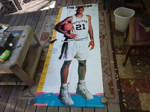 Vintage 1999 Lebensgröße Tim Duncan Poster NBA Sport Basketball Sammeln Papier Eph - Bild 1 von 12