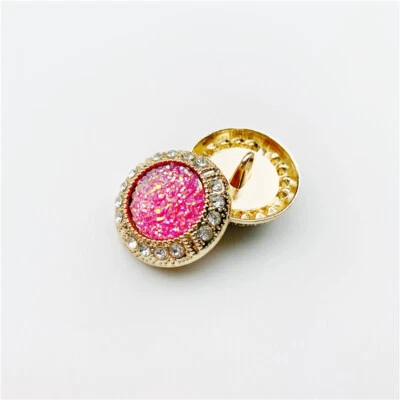 23mm Rhinestone 2X Shank Buttons Glitter Sewing Crafts for Overcoat Decor DIY - Image 1 of 4