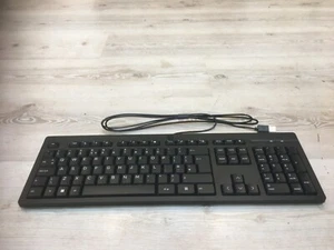 HP 125 Wired USB-A QWERTY Keyboard - Black - Picture 1 of 4
