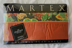 FAB! VTG Retro Martex Atelier Multicolor Floral One(1) Twin Flat Sheet USA - Picture 1 of 3