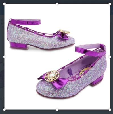 Disney Auténticos Zapatos de Disfraz Rapunzel para Niños - Enredados - Talla 13/1 - Nuevos Foto 1 de 2