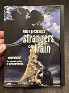 Strangers on a Train (DVD) Thriller Incluye Versión Británica Hitchcock Raro Fuera de Stock - Imagen 1 de 2