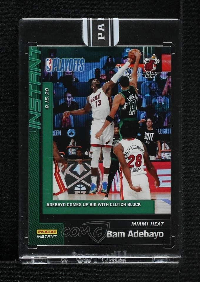 2019-20 Panini Instant NBA Playoffs Green /10 Bam Adebayo #195 - Image 1 of 2