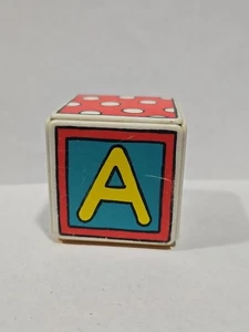 Bloque de alfabeto texturizado de plástico artesanías de repuesto 1,5" letra A Apple  - Imagen 1 de 6