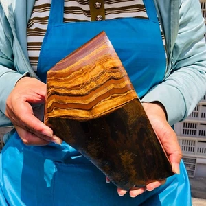 7.48LB Large Natural Tiger's Eye Stone Quartz Crystal Mineral Specimen Healing - Picture 1 of 13