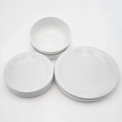 Pottery Barn Du Jour White Suppertime Dinner/Salad Plate, Cereal Bowl *SELECT* - Image 1 of 2