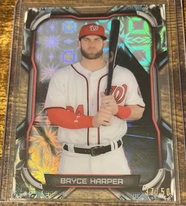 Bryce Harper 2018 Topps High Tek Portrait TEK SSP Black Parallel 37/50 Case Hit - Bild 1 von 2