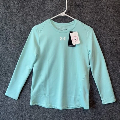 Top UNDER ARMOUR para niña ajustado ColdGear manga larga cuello redondo juvenil XL verde azulado Foto 1 de 4