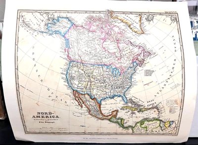 🔥 c1868 Stielers North America  by F. Von Stulpnagel Cartographer🔥 - Image 1 of 4