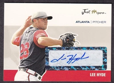 2007 Just Minors baseball card #JA-22 Atlanta Braves Lee Hyde signed - Image 1 of 2