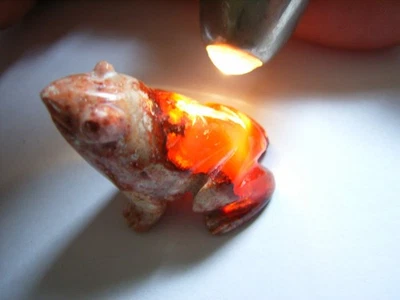 FROSCH, KRÖTE aus einem EDELOPAL, MATRIXOPAL Rohstein geschliffen - Bild 1 von 4