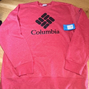 COLUMBIA Men's Lg Trek Crew Sweatshirt, Brand New (Red/Black ) - Picture 1 of 9