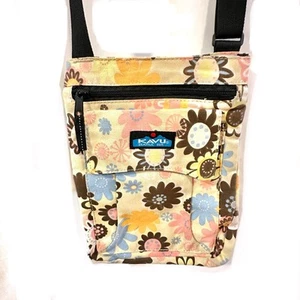 Bolso Bandolera Kavu For Keeps Beige Diseño Floral 100% Algodón - Imagen 1 de 12