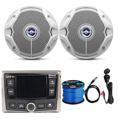 Radio Bluetooth Infinity, 2x Altavoces Barco 6.5", Cable, Antena, Interfaz AUX Foto 1 de 4