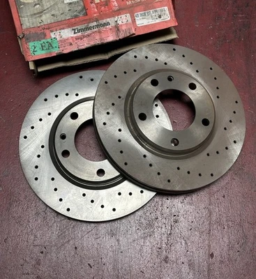 BMW E30 M3 FRONT Brake Disc ROTOR Zimmermann 150.1273.50 OEM 34112226813 - Image 1 of 3