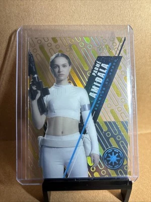 2016 Topps Star Wars High Tek Padme Amidala Pattern 1 Gold Rainbow /50 - Image 1 of 3