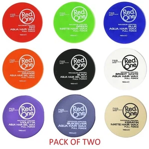 2 X-RED ONE PREMIUM HAIR WAX-MAXIMUM CONTROL-FULL RANGE-150ML-PACK OF TWO-!!! - Picture 1 of 12