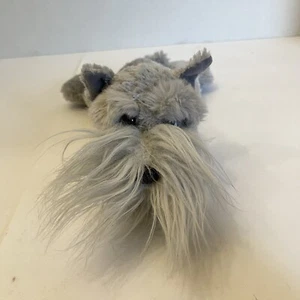 Realistic Schnauzer Plush Grey Puppy Dog Stuffed Animal Target 11” - Picture 1 of 7