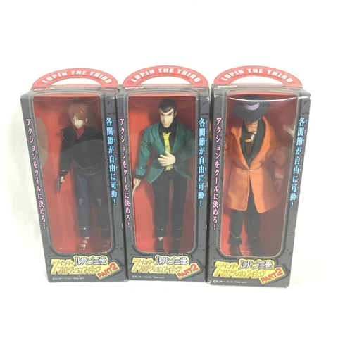 Lupin The 3rd 7 Inch Full Action Figure Part2 Lupin Fujiko Zenigata set of 3 Cover