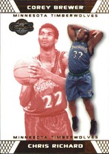 2007-08 Topps Co-Signers Gold Red Card #84 Chris Richard/Corey Brewer/109