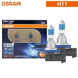 OSRAM H11 WHITE BLUE Car Headlights 4000K Warm White Auto Fog Lamp Halogen Bulb - Picture 1 of 6