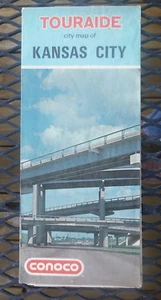 1972 Kansas City street  map Conoco  oil  gas - Picture 1 of 4