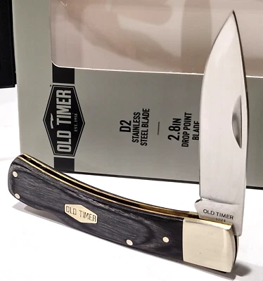 Schrade Old Timer Bruin Drop Point Lockback Skinning Folding Pocket Knife 5OTH - Image 1 of 4