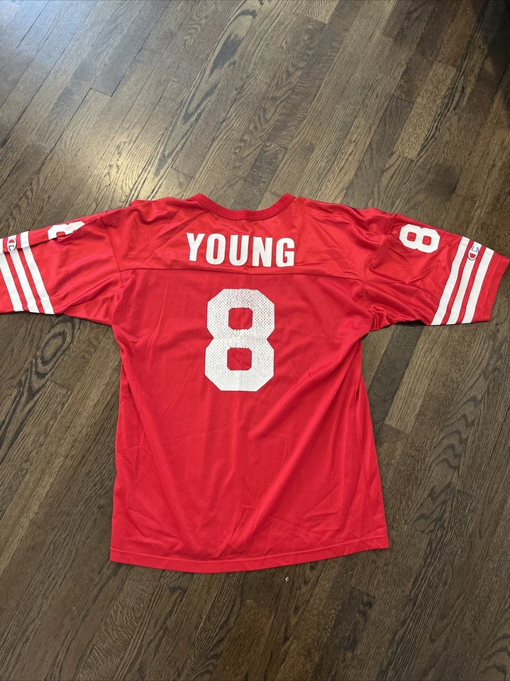 Camiseta San Francisco 49ers Steve Young Hombre Talla 48 Champion Roja Foto 1 de 4