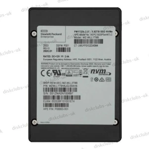 Samsung PM1723b 1.92TB HPE SSD U.2 NVME HPK2 MZ-WLL1T9B MZWLL1T9HAJQ-000H3 SSD - Afbeelding 1 van 2