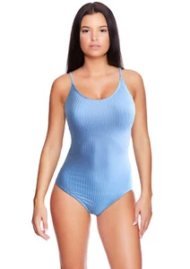 Z-15999/2-BA30) TRAJE DE BAÑO MUJER UNA PIEZA AZUL COMPLETO FORRADO NUEVO TALLA 46 - Imagen 1 de 2