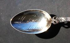 Sterling Silver Collectors spoon WASECA, MINNESOTA. 5.5" Flowers, pierced handle