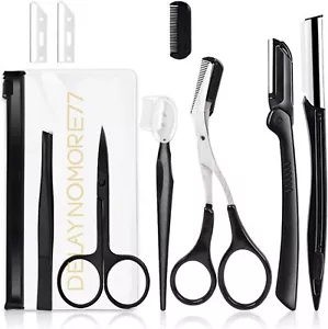 Kit Rasoio Sopracciglia Set Toelettatura Sopracciglia Professionale per Donna e Uomo - Foto 1 di 19