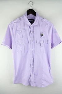 Blauer USA Men Casual Shirt Short Sleeves Purple Stretch Cotton size XL - Picture 1 of 6