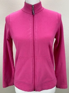 Liz Claiborne Liz & Co. Hot Pink Full Zip Sweat Jacket Size P Women's - Picture 1 of 19