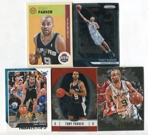 Lotto 5 carte basket Tony Parker SAN ANTONIO SPURS HORNETS (LOTTO 27) - Foto 1 di 1