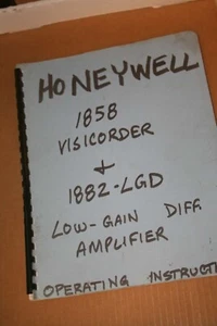 Honeywell Visicorder 1858 + 1882-LGD LOw Grain Diff Amplifier Oprating Instruco - Picture 1 of 2