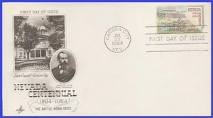 USA4 #1248 U/A ARTCRAFT FDC Nevada Statehood - Bild 1 von 1