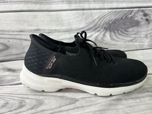 Womens Size 10 Skechers Slip Ins Go Walk 6 124568 Black Running Shoes Lace Up - Picture 1 of 10