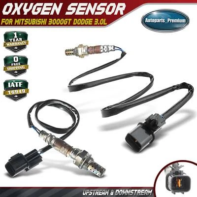 2x Sensor de oxígeno O2 delantero aguas arriba y aguas abajo para Mitsubishi 3000GT Dodge 3,0 L Foto 1 de 4