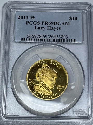 2011-W Lucy Hayes First Spouse $10 Gold PR69DCAM PCGS Cover