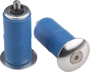 Problem Solvers Bar End Plugs: Silver - Picture 1 of 1