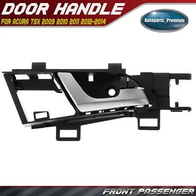 Maçaneta interna da porta do passageiro dianteiro destro cinza+preto para Acura TSX 2009 2010-2014 - Imagem 1 de 4