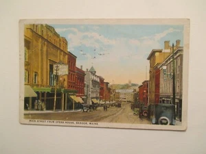 Bangor Maine Postcard Main Street from Opera House 1924 ME - Picture 1 of 2