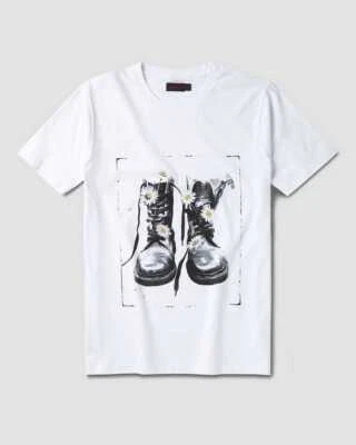 Dr. Martens Flower Boots Cotton T-shirt Short Sleeve Shirts Size M AC729100 # - Image 1 of 2