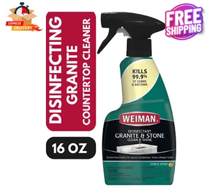 ✅ Weiman Disinfecting Granite Cleaner & Polish | Citrus Scent | 16 Ounce - Picture 1 of 7