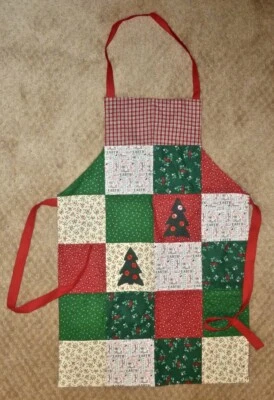 DELANTAL BABERO DELANTERO COMPLETO REVERSIBLE *PATCHWORK NAVIDAD A INVIERNO MUÑECOS DE NIEVE* Foto 1 de 3