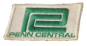 PENN CENTRAL RAILROAD Patch Vtg Version 2 Train Related Green on White - Picture 1 of 2