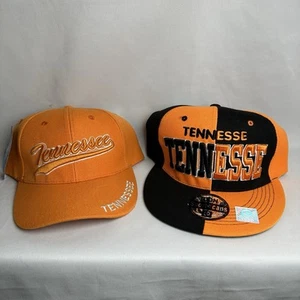 Lot Of 2 New Tennessee Caps One Color block Icon Sports Cap One Orange Cap - Picture 1 of 13